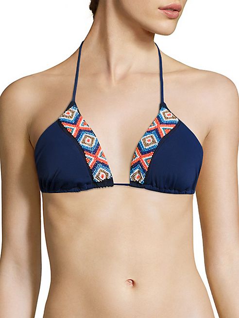 Shoshanna - Bahamas Beaded String Bikini Top