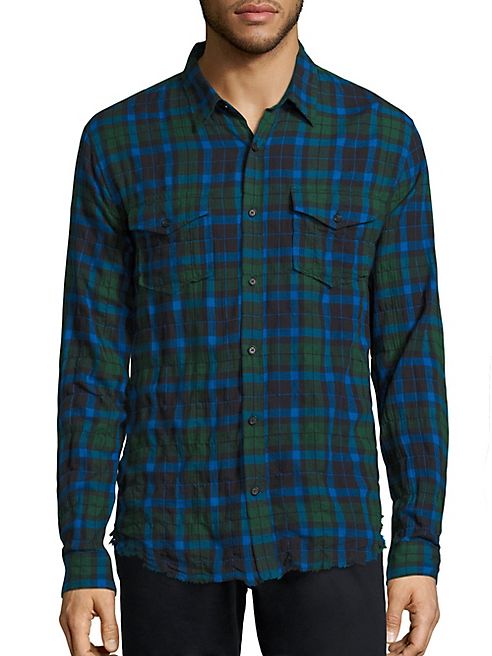 Vince - Plaid Cotton Twill Shirt