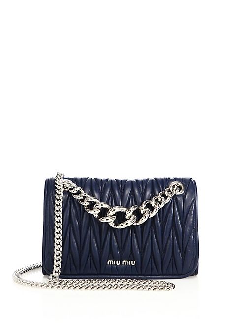 Miu Miu - Club Matelassé Leather Chain Shoulder Bag