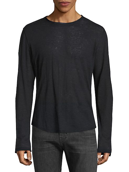 Vince - Long Sleeve Linen Tee