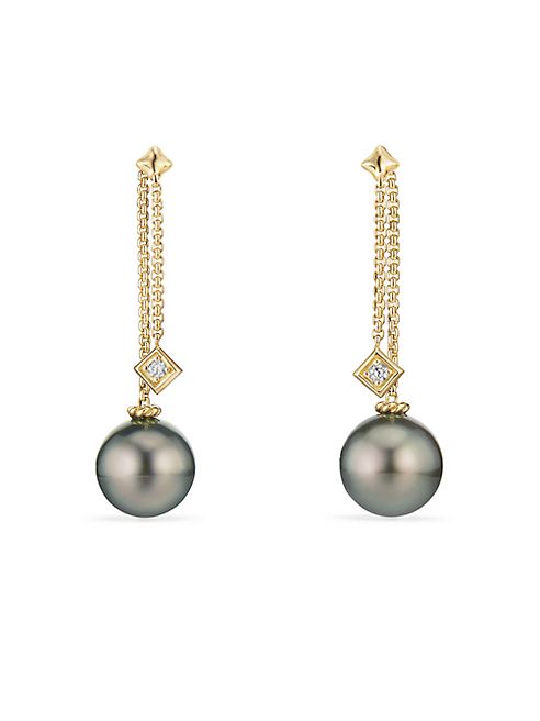 David Yurman - Solari Drop Earrings in 18k Gold with Diamonds