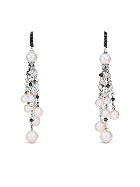 David Yurman - Solari 2-8MM White Pearl Drop Earrings