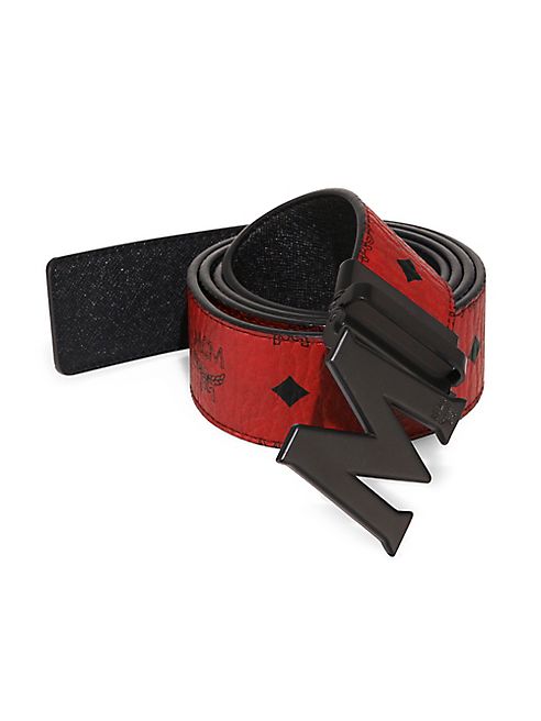 MCM - Logo Leather Trimmed Belt