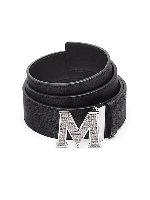 MCM - Jeweled M Saffiano Leather Belt