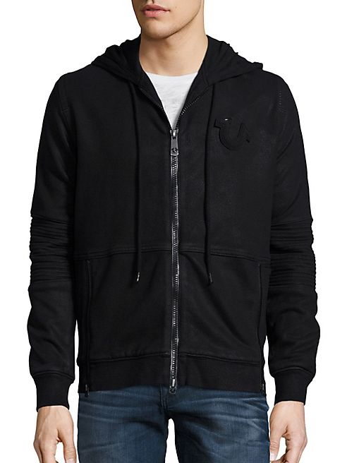 True Religion - Moto Zip-Front Hoodie