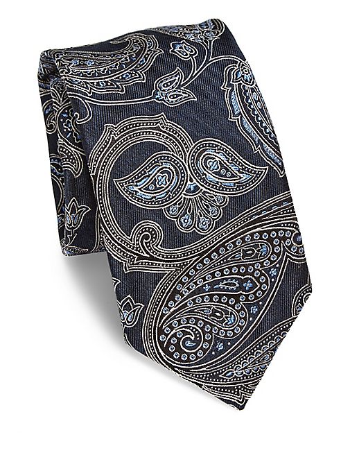 Brioni - Large Paisley Printed Silk Tie