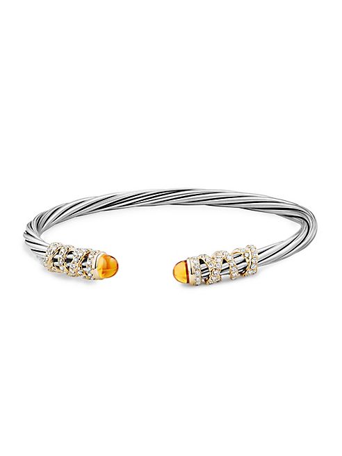 David Yurman - Helena End Station Bracelet With Citrine, Diamonds and 18K Gold