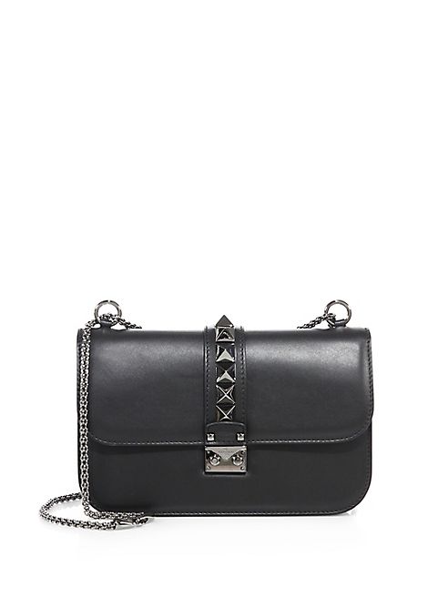 Valentino - Rocklock Medium Leather Crossbody Bag