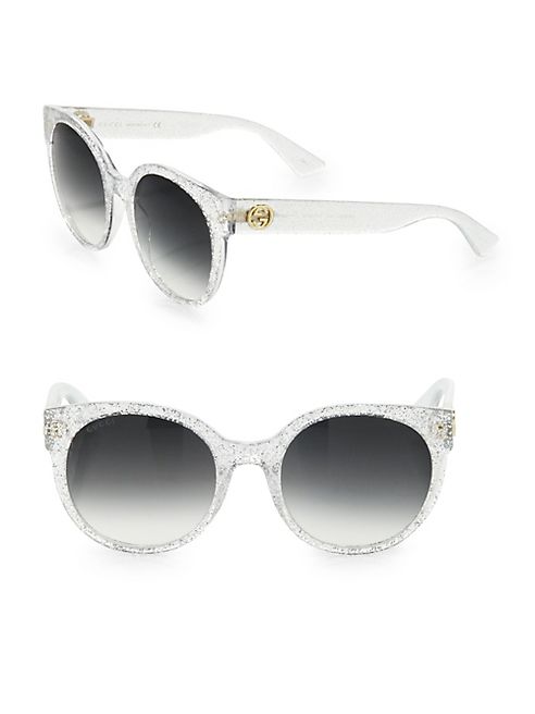 Gucci - 54MM Glitter Cat Eye Sunglasses