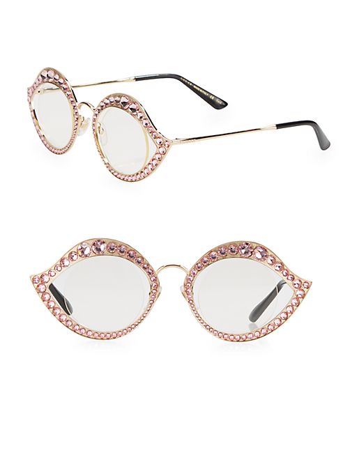 Gucci - Crystal-Studded Cat Eye Glasses