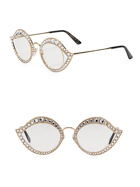 Gucci - Crystal-Studded Cat Eye Glasses