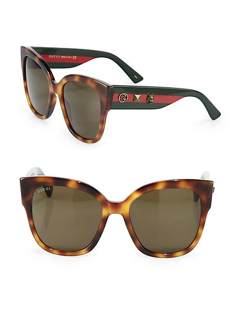 Gucci - 55MM Studded Square Sunglasses