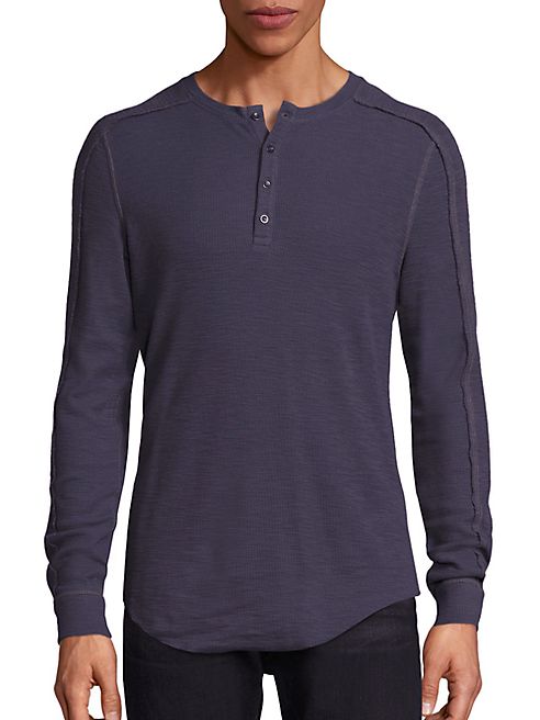 Vince - Long Sleeve Thermal Knit Henley