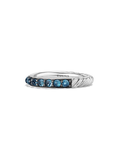 David Yurman - Osetra Band Ring with Hampton Blue Topaz