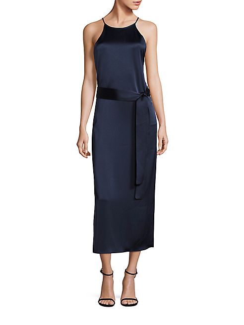 Halston Heritage - Tie-Waist Slip Dress