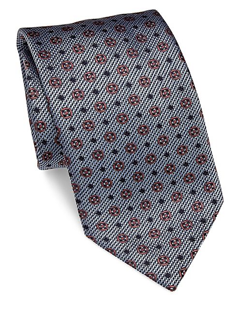 Brioni - Circle Printed Silk Tie