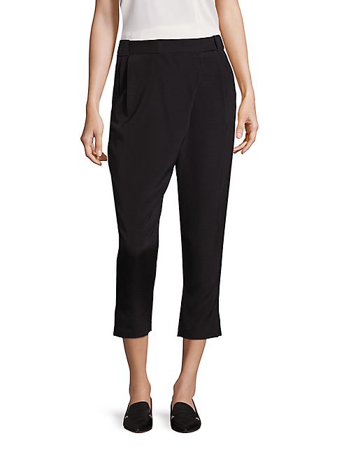 Halston Heritage - Solid Cropped Pants