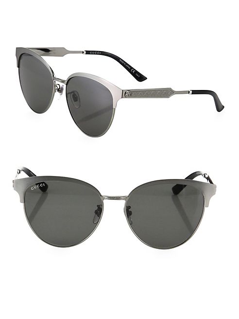 Gucci - 57MM Metallic Cat Eye Sunglasses