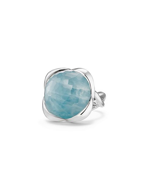 David Yurman - Continuance Ring with Moon Milky Aquamarine