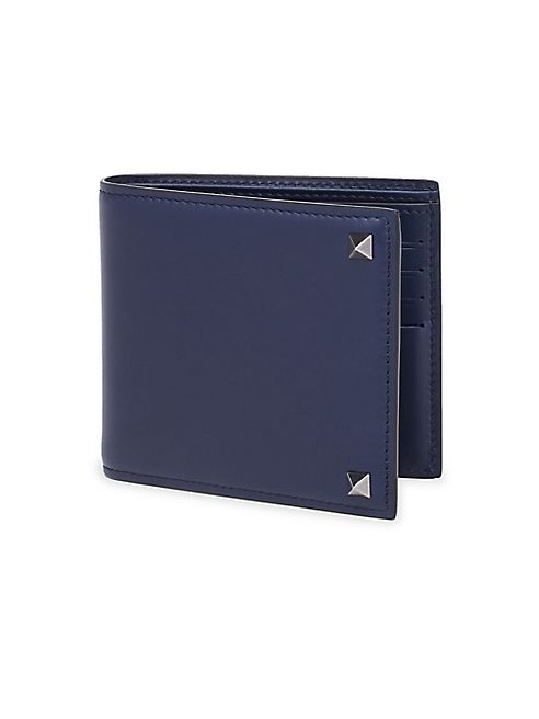 Valentino - Valentino Rockstud Leather Billfold Wallet