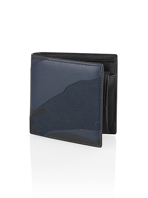 Valentino - Textured Leather Billfold Wallet