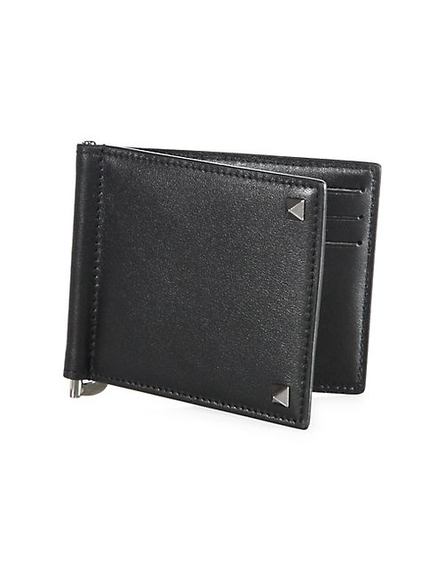 Valentino - Rockstud Billfold Calf Leather Wallet