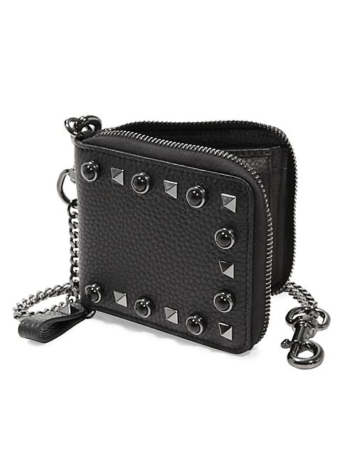 Valentino - Zip-Around Leather Billfold Wallet