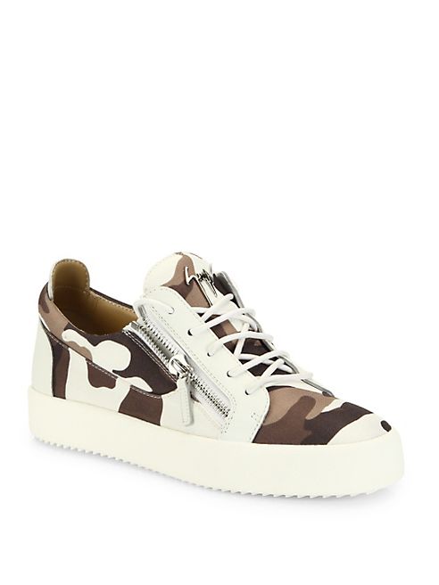 Giuseppe Zanotti - Camo Printed Canvas Low-Top Sneakers