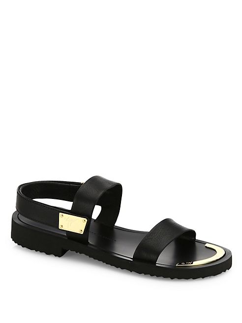 Giuseppe Zanotti - Leather Double-Strap Slingback Sandals