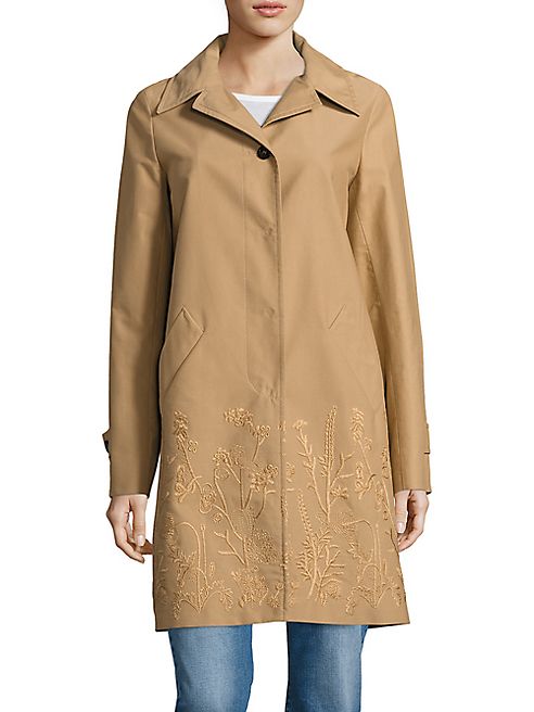 Weekend Max Mara - Rachele Embroidered Cotton Raincoat