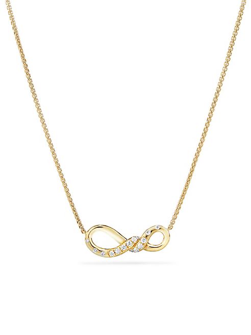 David Yurman - Continuance Small Pendant Necklace with Diamonds in 18K Gold