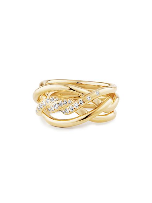 David Yurman - Continuance Ring with Diamonds in 18K Gold