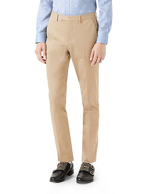 Gucci - Bee Web Stretch Gabardine Pants