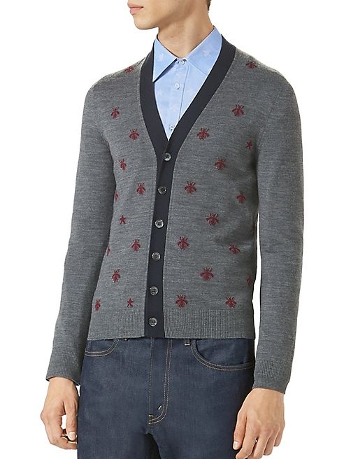 Gucci - Bees & Stars Wool Cardigan