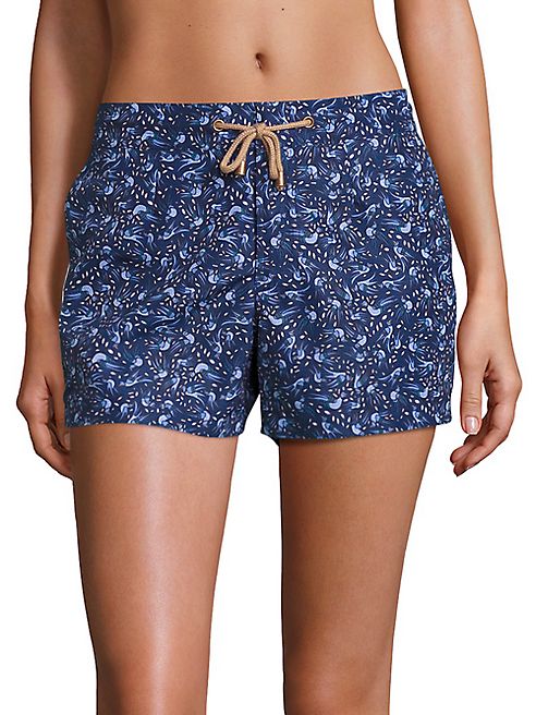 Thorsun - Athena Bird-Print Swim Shorts