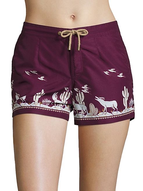 Thorsun - Athena Coyote-Print Swim Shorts