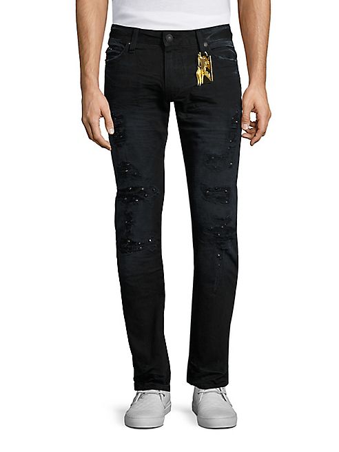 Robin's Jeans - Long Flap Distressed Jeans