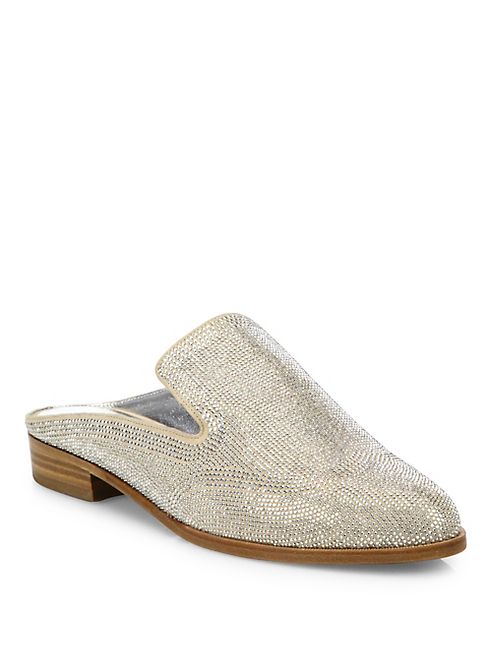 Robert Clergerie - Astre Shimmer Crystal Mule Slides