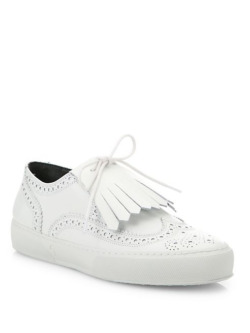 Robert Clergerie - Tolka   Leather Brogue Sneakers