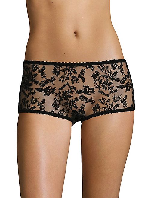 La Perla - Autografo Embroidered Tulle Boyshorts