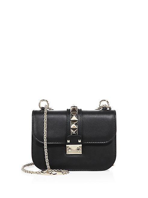 Valentino - Rocklock Small Leather Crossbody Bag