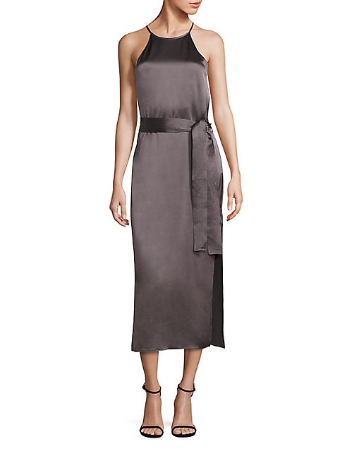 Halston Heritage - Tie-Waist Slip Dress