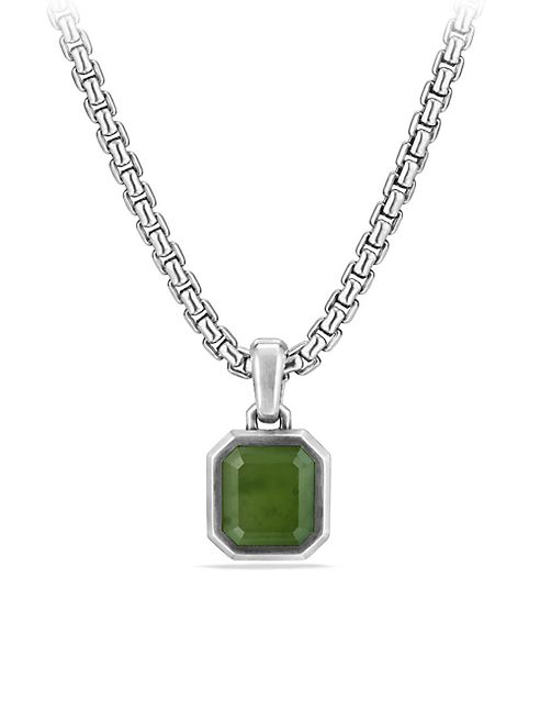 David Yurman - Emerald-Cut Amulet with Jade