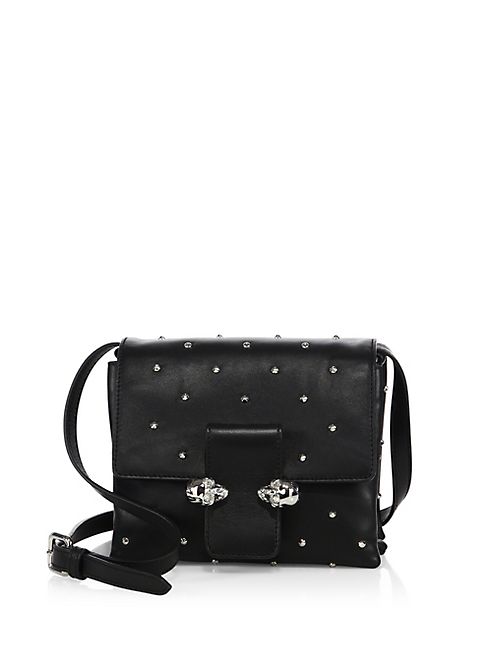 Alexander McQueen - Twin Skull Studded Leather Crossbody Bag