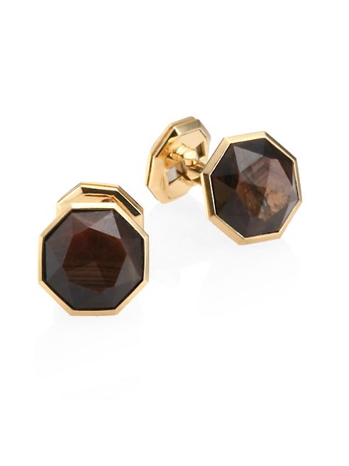 David Yurman - Fortune Golden Sheen Sapphire & 18K Yellow Gold Cufflinks