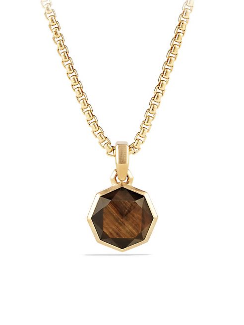 David Yurman - The Fortune 18K Yellow Gold & Golden Sheen Sapphire Faceted Amulet