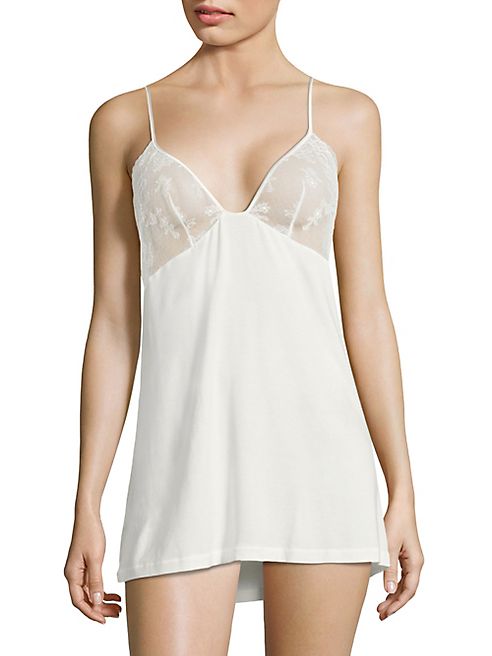 La Perla - Romance Lace-Accented Satin Babydoll