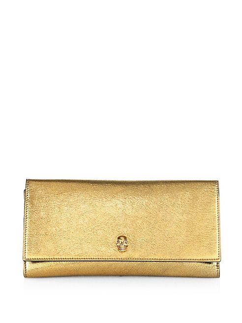 Alexander McQueen - Metallic Leather Travel Wallet