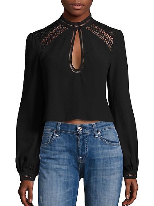 Tularosa - Coco Lace and Keyhole Detail Blouse