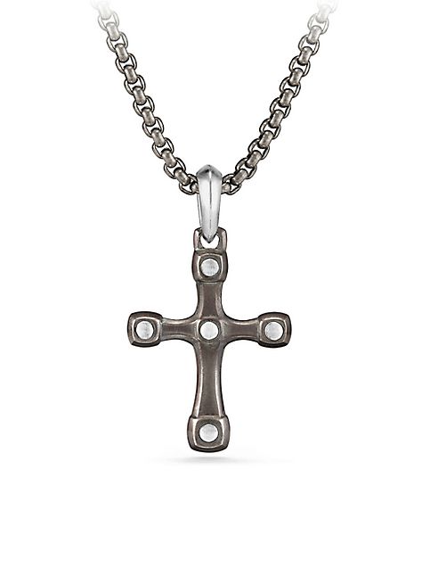 David Yurman - Anvil Cross Stainless Steel & Sterling Silver Pendant